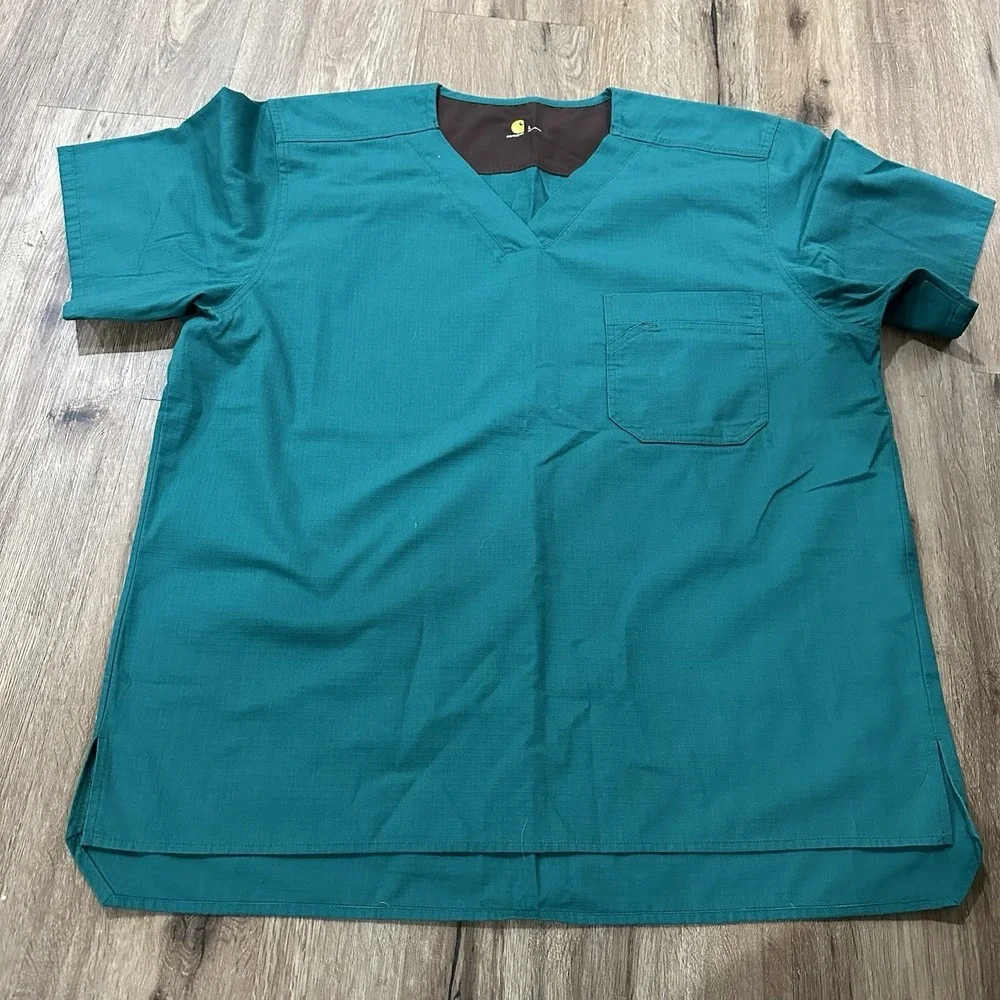 CARHARTT Scrub Set & Extra Top Shirt Size Large Utility Green Work Uniform